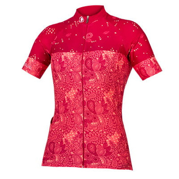 Koszulka damska Endura Paisley S/S LTD Berry