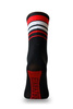 Skarpetki kolarskie Crazybiker Red White Stripes Czarne