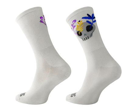 Skarpetki kolarskie Support Sport Flower Skull