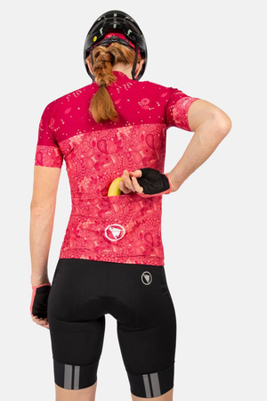 Koszulka damska Endura Paisley S/S LTD Berry