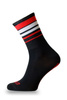 Skarpetki kolarskie Crazybiker Red White Stripes Czarne