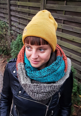 Czapka zimowa Stylówa.PRO WinterBike Musztarda/Szary