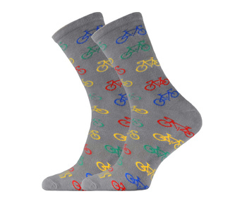 Skarpetki kolarskie Support Sport Cycling Passion Szare