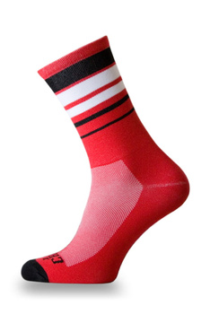 Skarpetki kolarskie Crazybiker Red Chilli Stripes