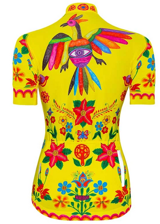 Koszulka kolarska damska Cycology Frida Yellow