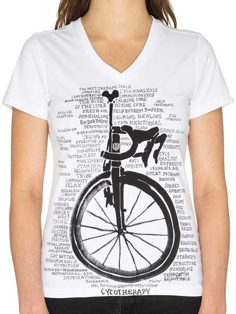 T-shirt damski Cycology Cycotherapy White