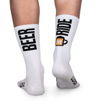 Skarpetki kolarskie Luxa Beer Ride White