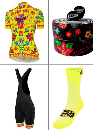 Koszulka kolarska damska Cycology Frida Yellow