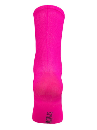 Skarpetki kolarskie Mono Pink Fluo Stylówa.PRO