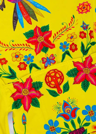 Koszulka kolarska damska Cycology Frida Yellow