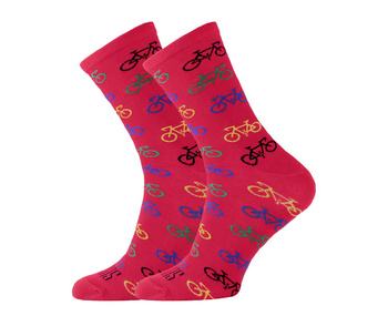 Skarpetki kolarskie Support Sport Cycling Passion Różowe