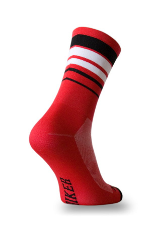 Skarpetki kolarskie Crazybiker Red Chilli Stripes