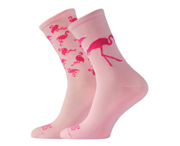 Skarpetki kolarskie Support Sport Famous Flamingos