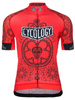 Koszulka kolarska męska Cycology Day Of The Living czerwona