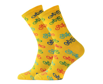 Skarpetki kolarskie Support Sport Cycling Passion Żółte