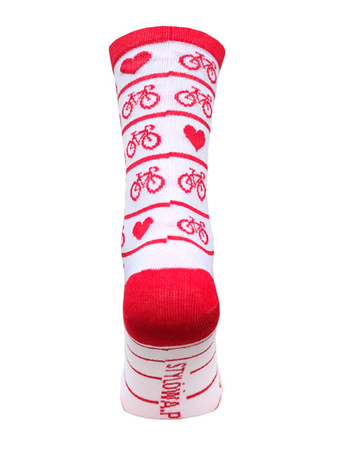 Skarpetki kolarskie Stylówa.PRO RoweLOVE białe