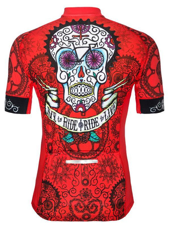 Koszulka kolarska męska Cycology Day Of The Living czerwona
