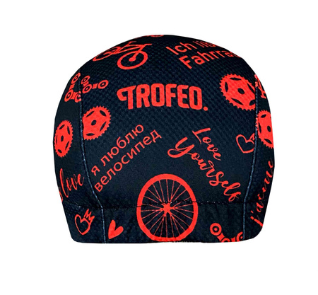 Czapeczka kolarska TROFEO. Bike Love Black