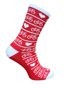 Skarpetki kolarskie Stylówa.PRO RoweLOVE czerwone