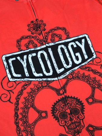Koszulka kolarska męska Cycology Day Of The Living czerwona